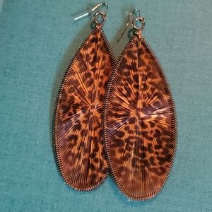 Leopard print earrings